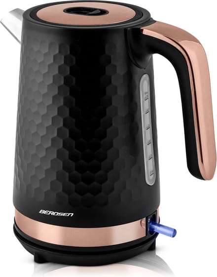 Berdsen BD-705 waterkoker 1,7l, zwart en koper