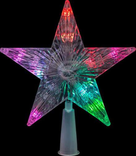 Feeric lights and christmas Piek - kerstster - LED licht gekleurd - 20cm