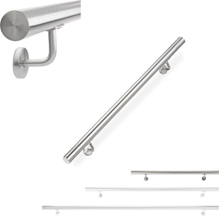 Metalen trapleuning - 100 cm - modern - roestvrij staal