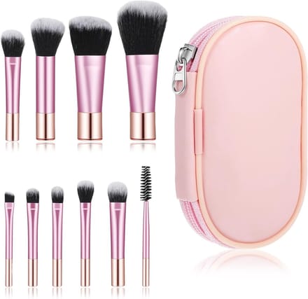 SolidKeus - Mini Reisset met 10 Make-up Brushes en Pouch