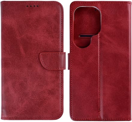 Rixus Bookcase For Samsung Galaxy S26 Ultra Dark Red