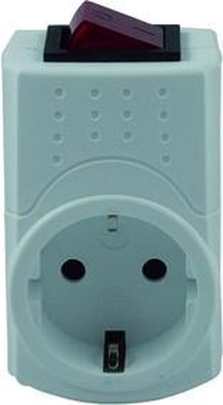 Duwi Serie - Stopcontactbeveiliger - 230V - Met Schakelaar - Wit