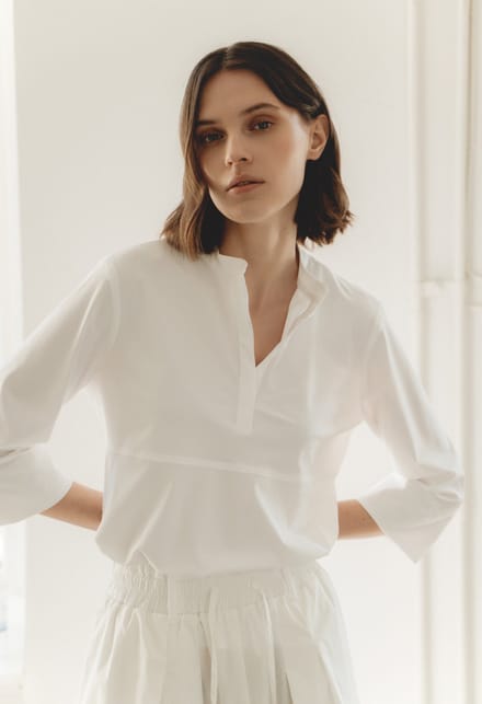 Damiana stretch technical jersey top | White - White / XXL