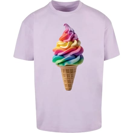 Merchcode Pride Scoops Heavy Oversized T-Shirt MP0008658 Lilac-2XL