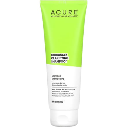 ACURE, Shampooing curieusement clarifiant, citronnelle et argan, 237 ml (236,5 ml) yellow