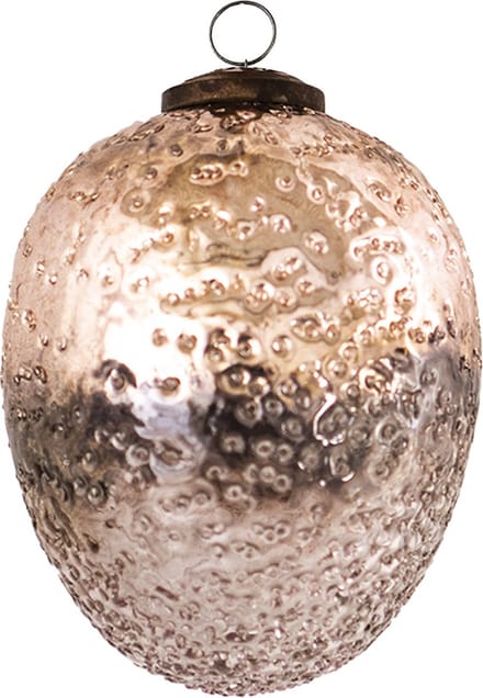 Clayre & Eef Kerstbal Overig Ø 9 cm Roze Glas Kerstballen