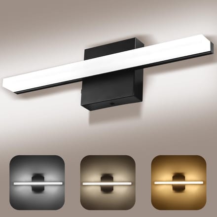 MRKK® Spiegellamp badkamer - Wandlamp - Spiegelverlichting - Zwart