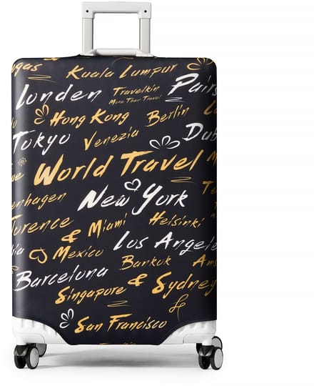 YONO Kofferhoes Elastisch - Wasbare Koffer Beschermhoes - M - World Traveler