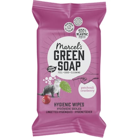 Marcel's Green Soap Schoonmaakdoekjes Patchouli & Cranberry 60 stuks