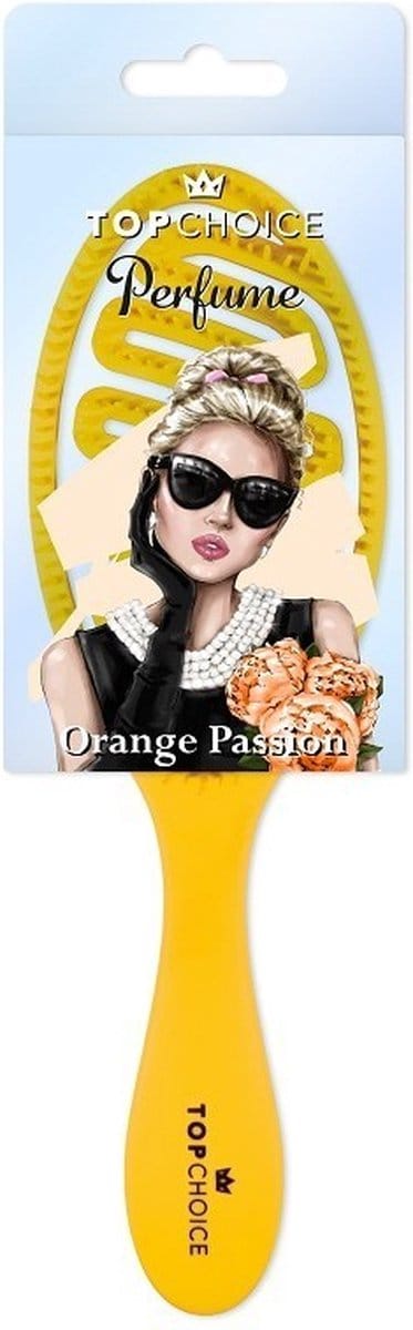 Top Choice Haarborstel Orange Passion - Geparfumeerd Rond - Haarborstel Antiklit - Hair Brush