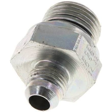 JIC  Dubbele Nippel G1/2'' X UNF 9/16''-18 Staal NBR 275bar [2 Stuks]