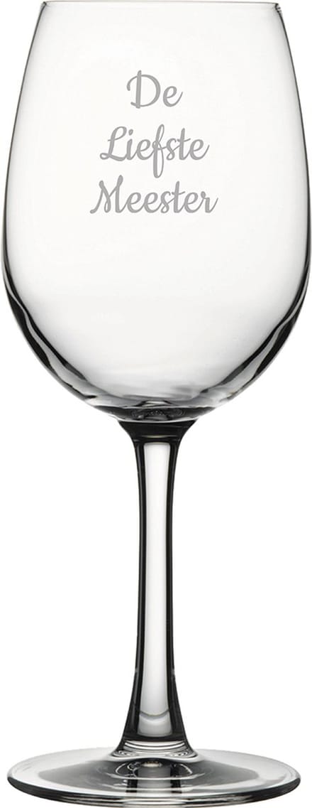 Gegraveerde witte wijnglas 36cl De Liefste Meester