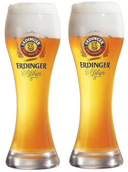 Erdinger Weizen Bierglazen - 500 ml - Set van 2 - Vaatwasserbestendig