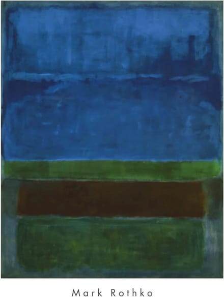Kunstdruk Mark Rothko Blue, Green and Brown 71x94cm
