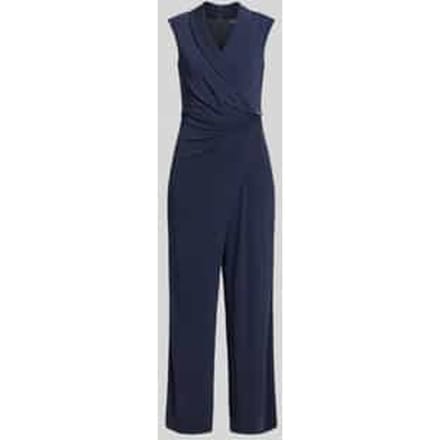 Jumpsuit in wikkellook met sjaalkraag