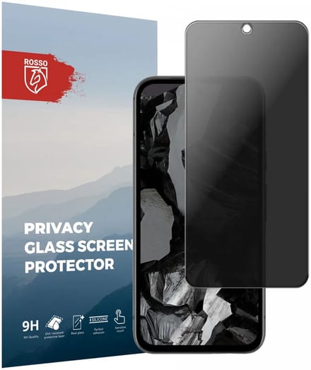Rosso Privacy Screen Protector Geschikt voor de Google Pixel 8a - 9H Gehard Glas - Case Friendly Tempered Glass - Eenvoudige Installatie