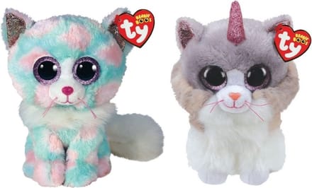 Ty - Knuffel - Beanie Buddy - Opal Cat & Asher Cat