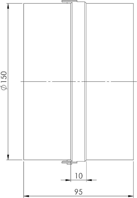 Ventilatiekoppeling met Terugslagklep voor Kanalen van 150 mm