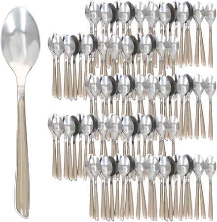 Set van 120 BEAUTY besteklepels taupe - 805543