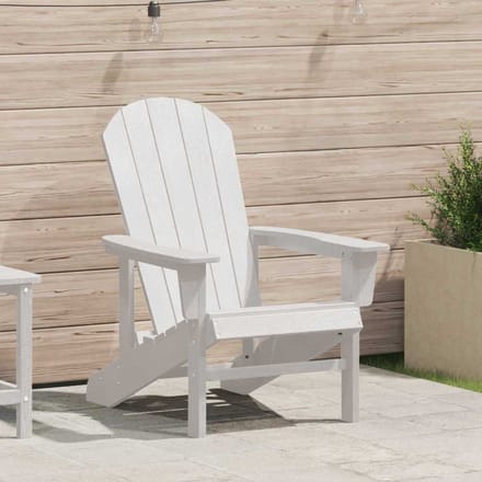 vidaXL Adirondack-stoel Wit 82 x 74 x 92 cm HDPE