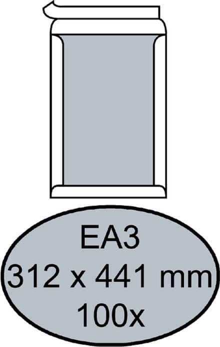 Envelop quantore bordrug ea3 312 x 441 zk 120 gr wit