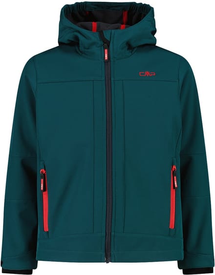 Cmp Fix Hood 3a00094 Softshelljack Blauw 16 Years Kinderen