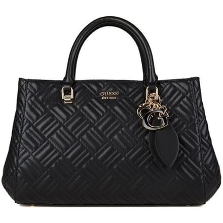 GUESS handtas schoudertas Sally Triple Compartment Satchel Black zwart