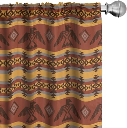ABAKUHAUS Stammes gordijnen – 2x75x225 cm – microvezel