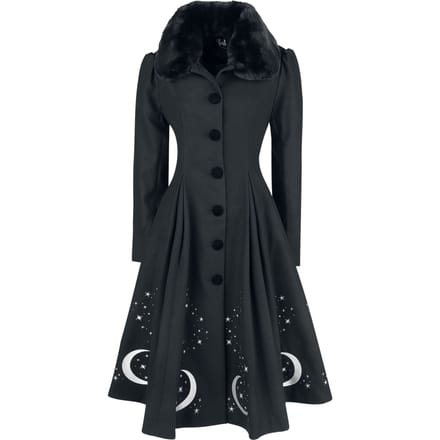 Hell Bunny - Rockabilly Lange jassen - Interstellar Coat - S tot 4XL - voor Vrouwen - zwart