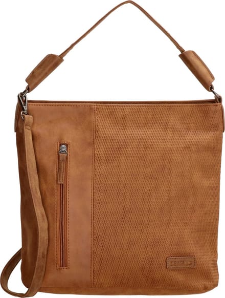 Beagles Brunete Schoudertas Hobo Tas met extra lang hengsel - Cognac