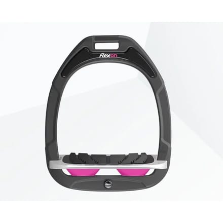 Ingeloten stijgbeugels Grip Antraciet/Grijs/Roze Flex-On Green Composite