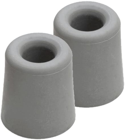 4x stuks deurstopper / deurstoppers rubber grijs - 4,8 x 3,7 cm - deurbuffers / deurbuffer