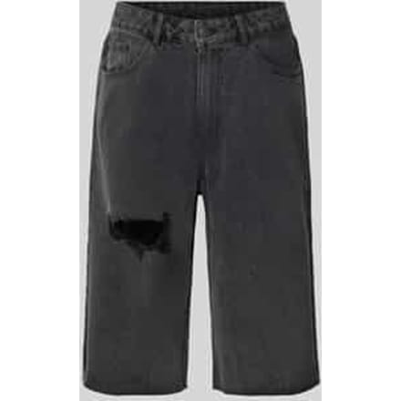 Korte jeans in destroyed-look