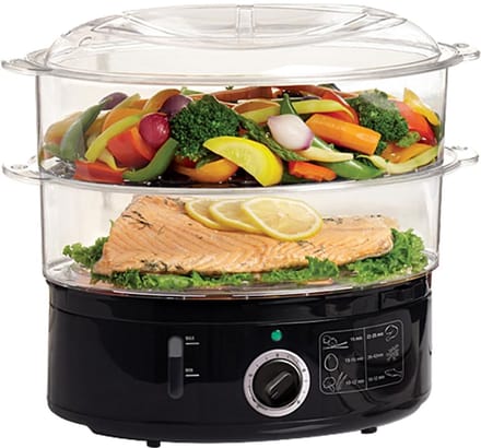 Zyrex® Stoomkoker - Stoomkokers - Stoompan - Zwart - ‎36cm x 26cm x 12cm