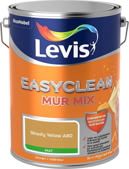 Levis - Easyclean Mur Mat Mix - Shady Yellow A80 - Mengverf - 5 L