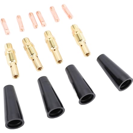 Kit de 48 pièces Buses sans gaz à âme fourrée Accessoire Pistolet de soudage MIG KP1939 1 Buses à âme fourrée 0,9 mm Embouts Diffuseurs de gaz