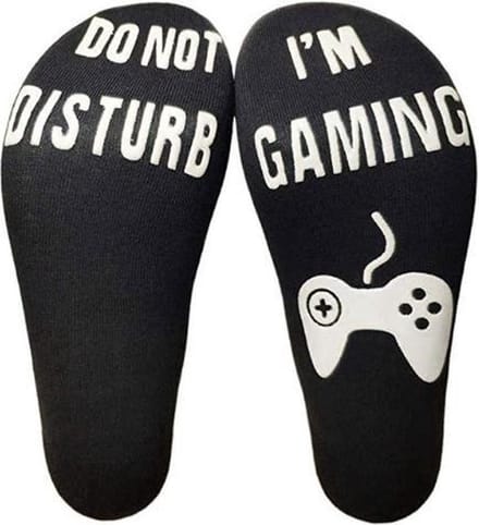Go Go Gadget - Do not disturb > I'm Gaming - Sokken - ⁠One Size - Zwart met witte letters