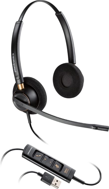 Poly EncorePro HW525 Headset Bedraad Hoofdband Kantoor/callcenter Zwart