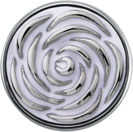 Quiges - Dames Click Button Drukknoop 18mm Bloem Roos Wit - EBCM335