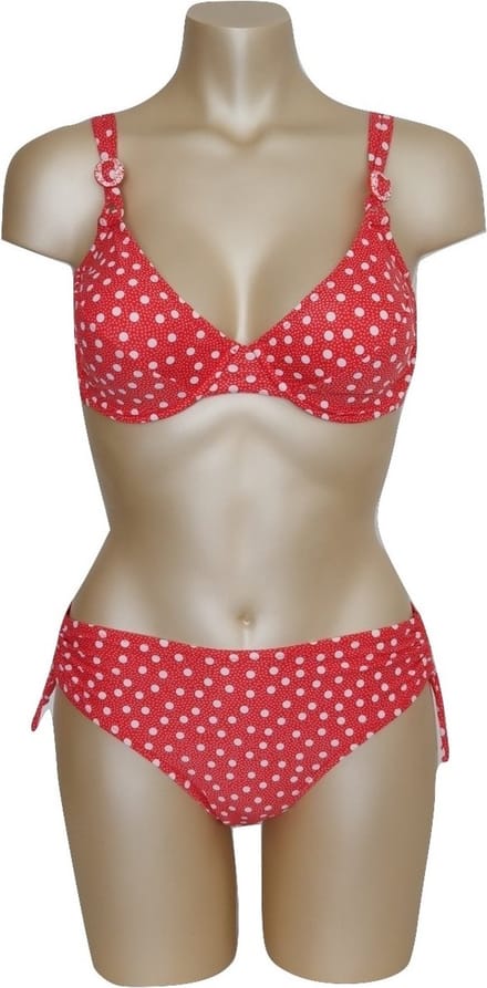 Rösch - bikiniset - rood met witte stippen - Maat 75D + S