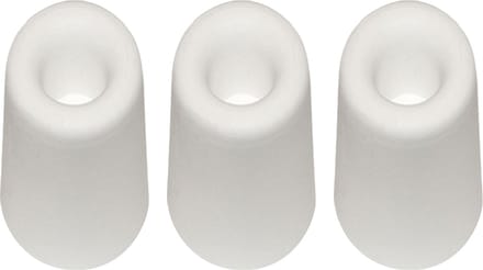 QlinQ Deurbuffer - 3x - deurstopper - wit - rubber - 75 x 40 mm - schroefbevestiging