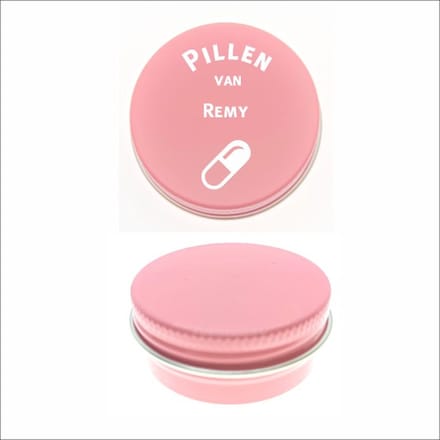 Pillen Blikje Met Naam Gravering - Remy