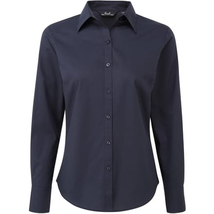 Premier Dames/Dames Shirt Met Lange Mouwen (Marine)