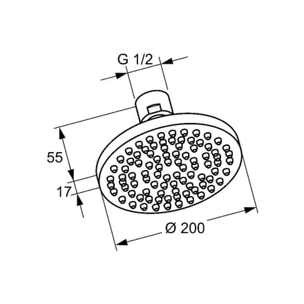 Kludi A-Qa - Hoofddouche, diameter 20 cm, chroom 6651005-00