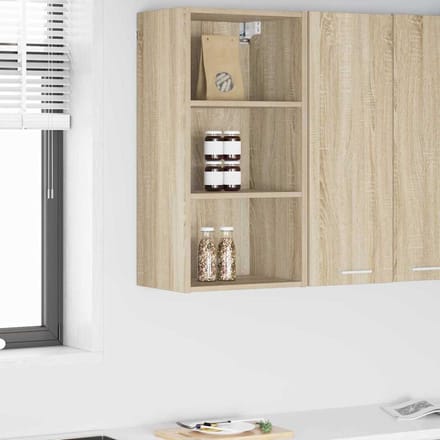 vidaXL - Hangkast - Sonoma - Eik - 40 - x - 29,5 - x - 80 - cm - Bewerkt - hout
