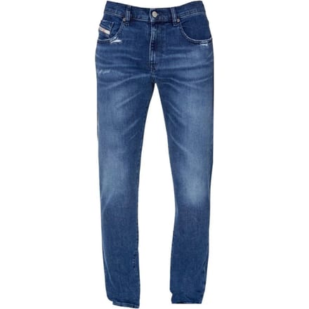 Diesel D-Strukt blauwe vernietigde versterkte denimjeans
