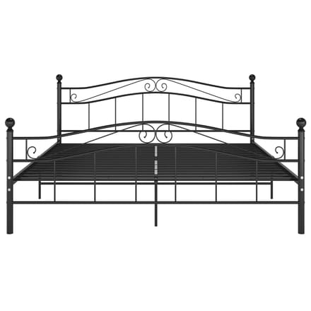 vidaXL - Bedframe - metaal - zwart - 160x200 - cm