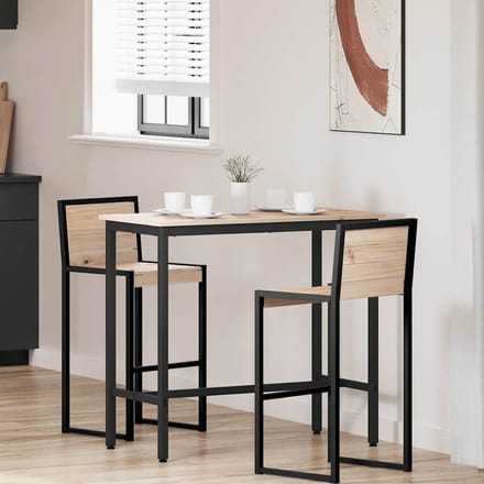 vidaXL - Tafel - Naturel - 100 - x - 50 - x - 91 - cm - Engineered - hout - en - staal
