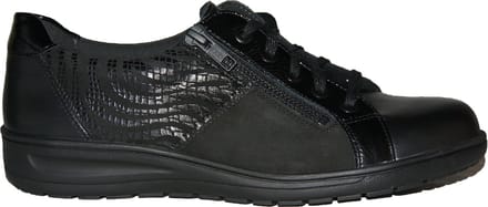 Zwarte Solidus Veterschoenen Heaven Wijdte H Maat: 3 (36)