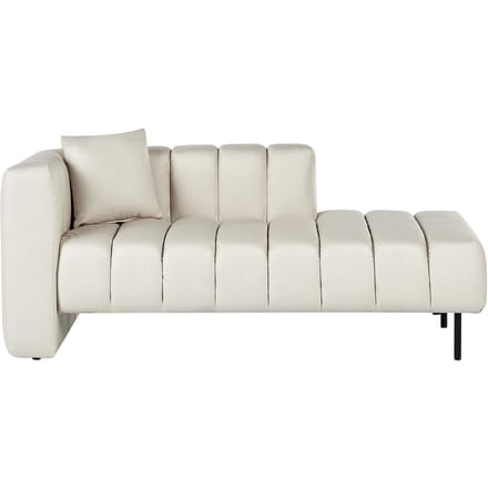 BELIANI LANNILS - Chaise longue - Gebroken wit - Linkszijdig - Vegan kunstleer